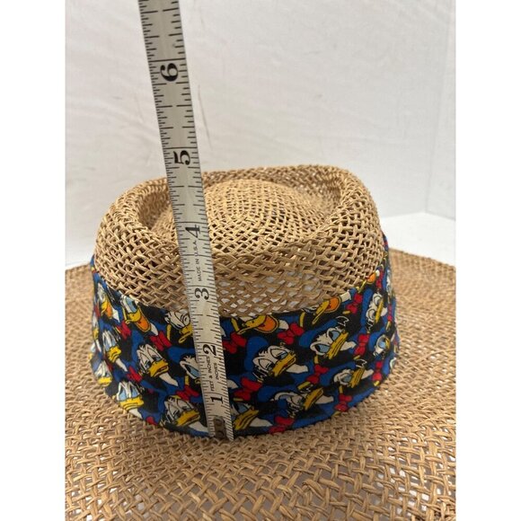 Vintage the Walt Disney Straw Hat Men made in USA one size Explorer Donald Duck - Picture 6 of 8